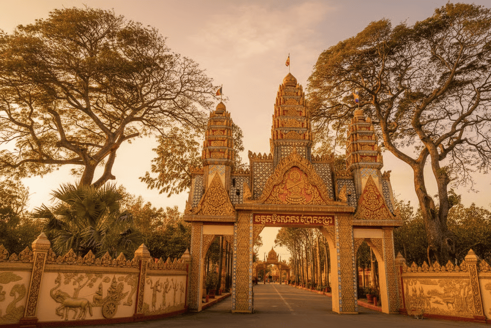 Bước qua cánh cổng ấy, bạn như được đưa vào một thế giới tâm linh tĩnh lặng và huyền bí